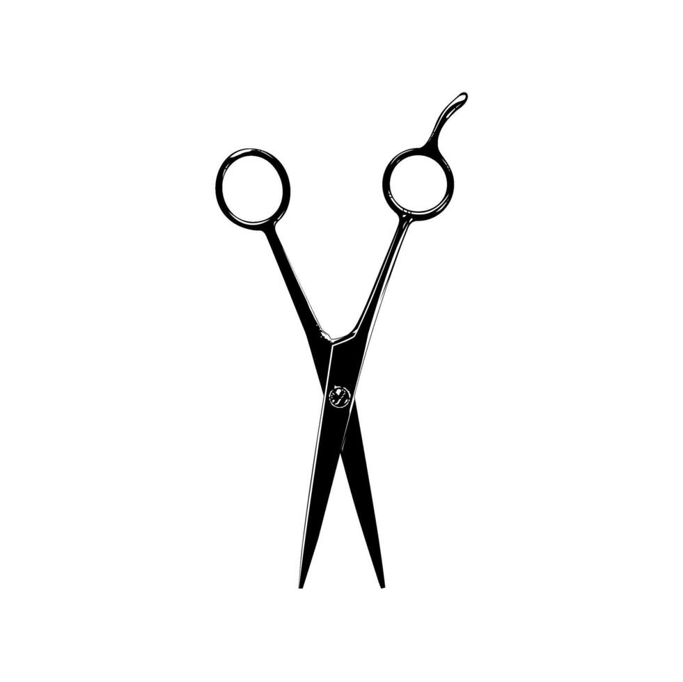 Scissors Silhouette for Pictogram, Art Illustration, Website, Apps, Logo Type or Graphic Design Element vector