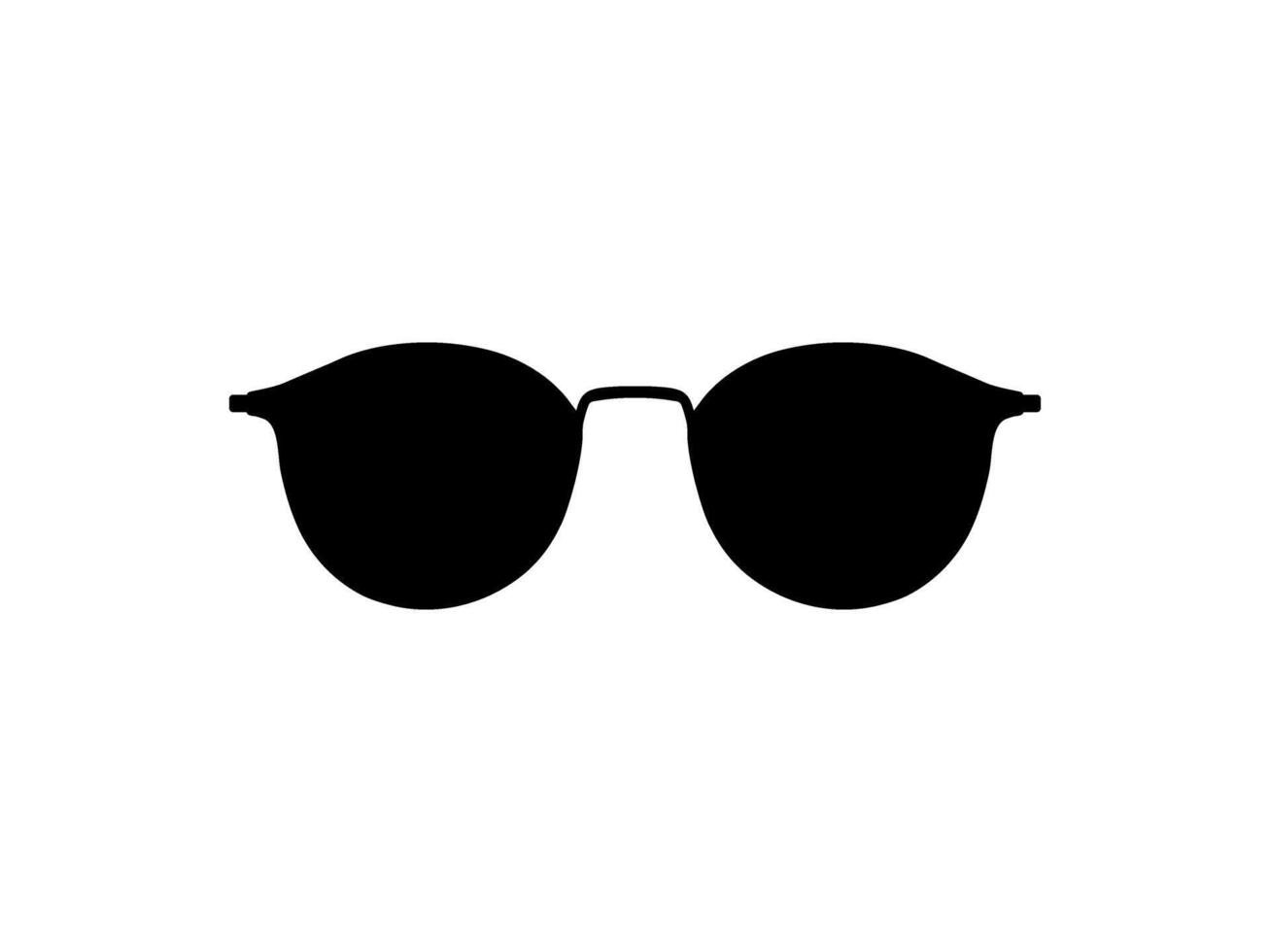 Sun Eye Glasses Silhouette, Front View, Flat Style, can use for Pictogram, Logo Gram, Apps, Art Illustration, Template for Avatar Profile Image, Website, or Graphic Design Element vector
