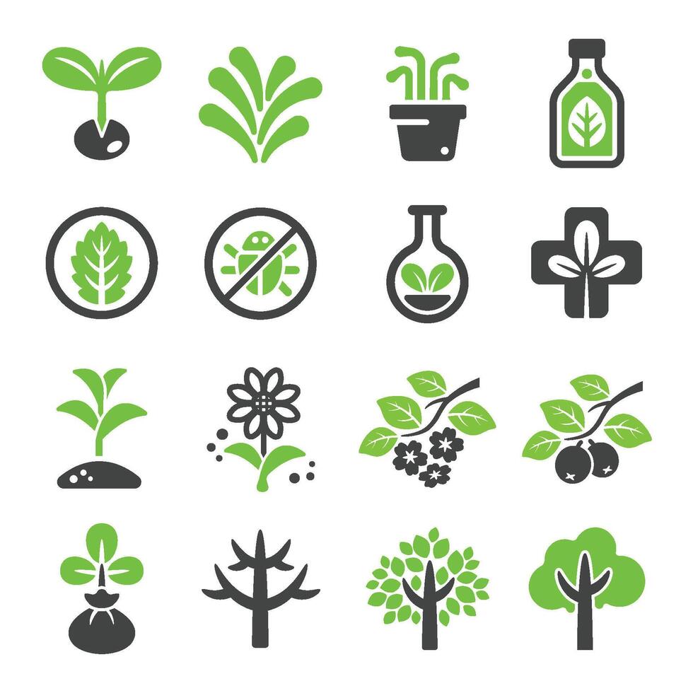 plant and tree icon vector