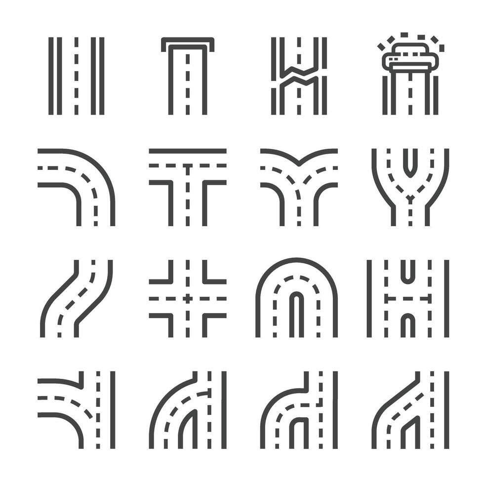 road line icon vector