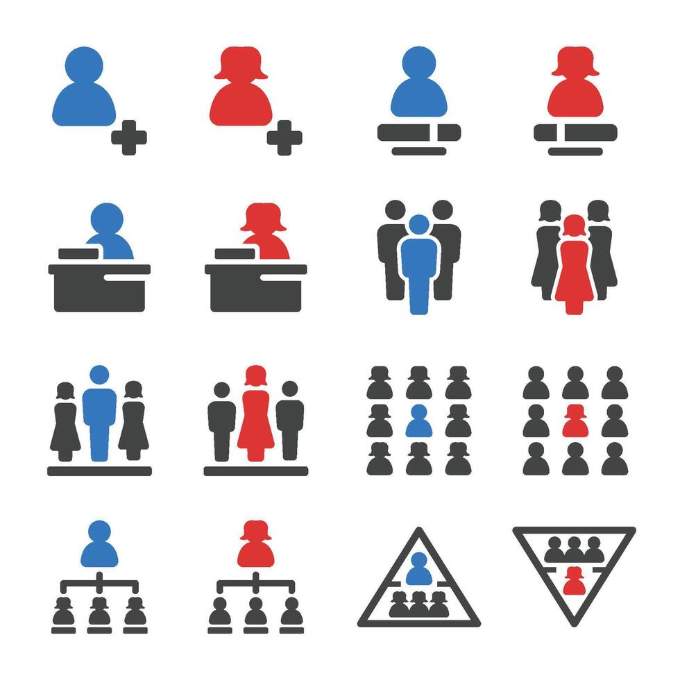 leader icon set vector
