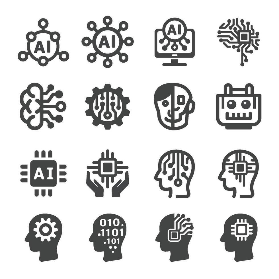 artificial intelligence icon vector