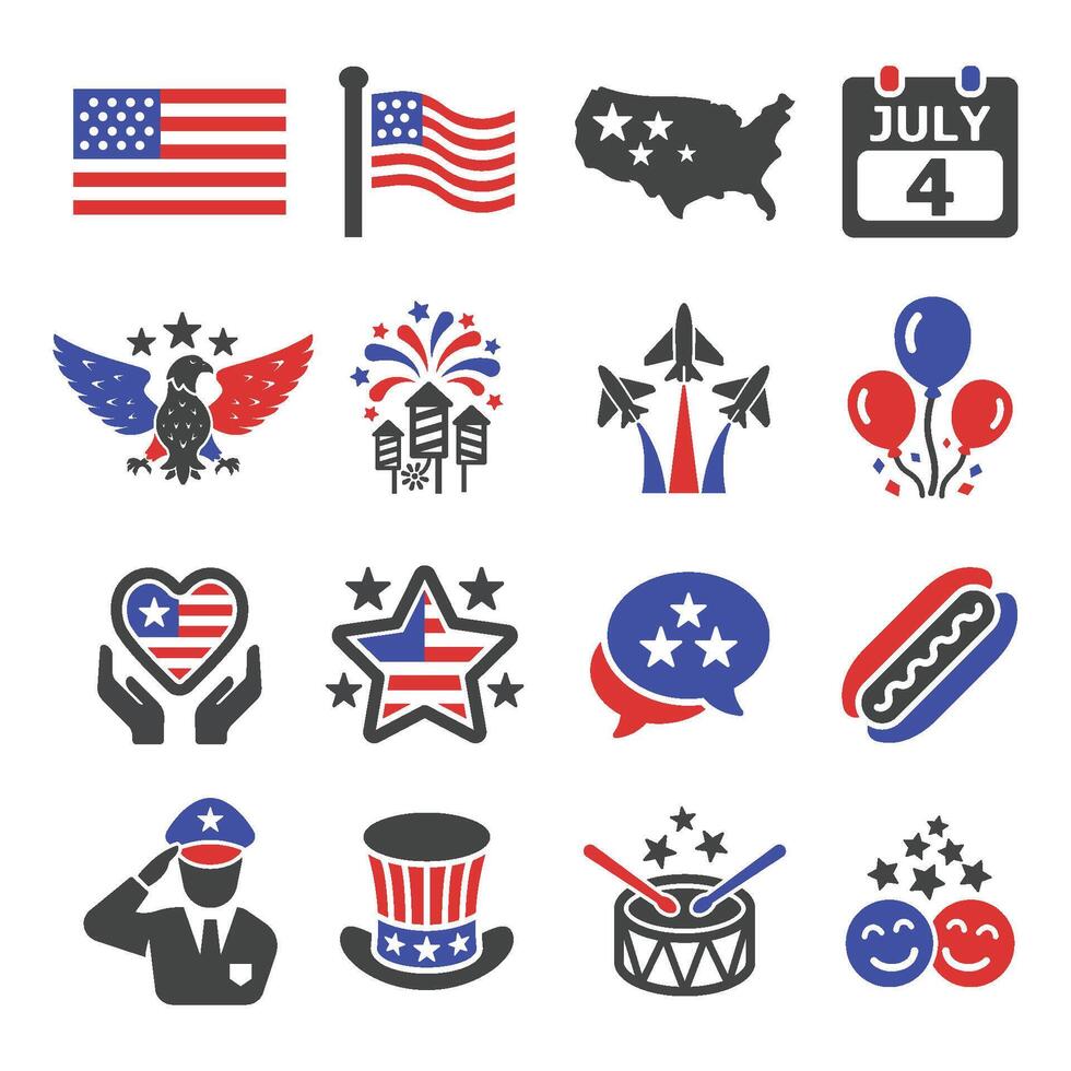 independence day icon vector