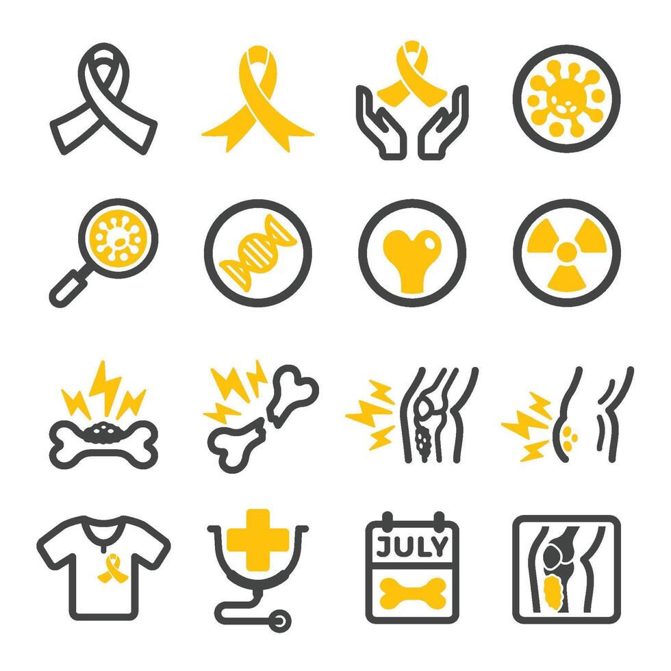 bone cancer icon vector