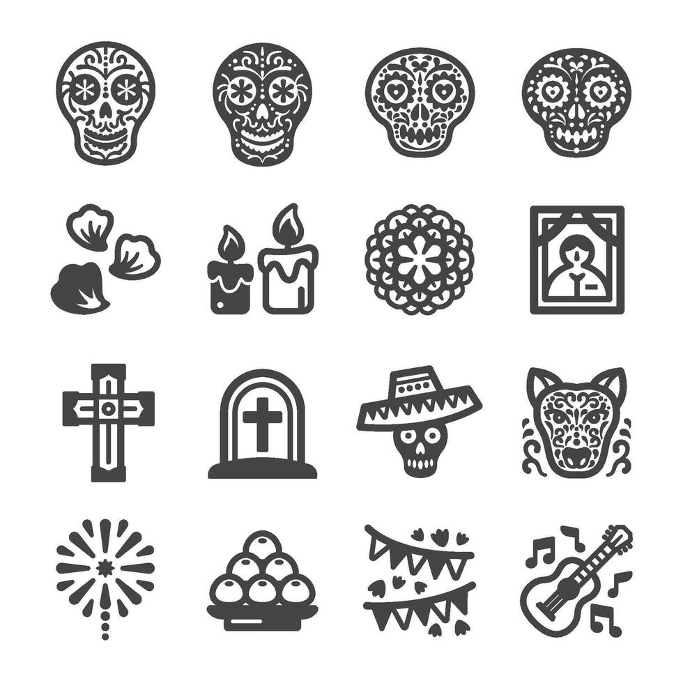 day of the dead icon vector