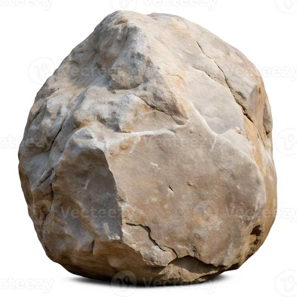 large natural boulder stone isolated transparent png