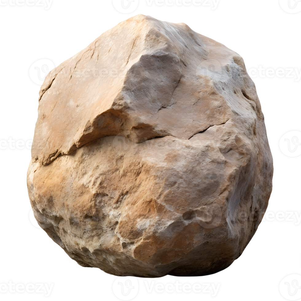 large rough boulder with natural texture transparent png