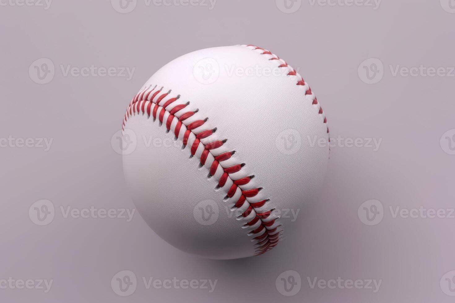 A pristine baseball resting on a soft surface under gentle lighting photo