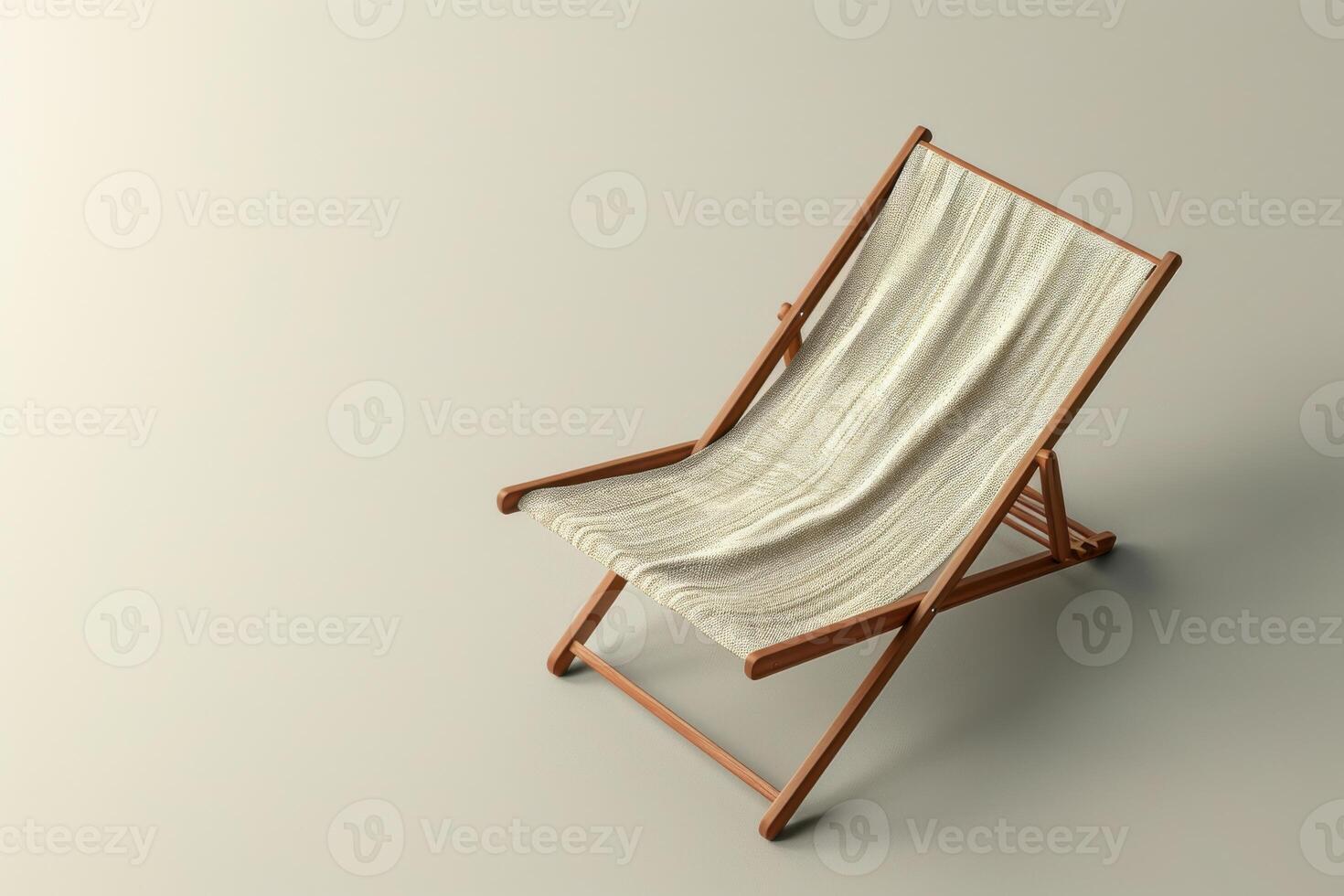 A minimalist wooden chair invites relaxation in a softly lit indoor space, embodying tranquility and modern design aesthetics photo