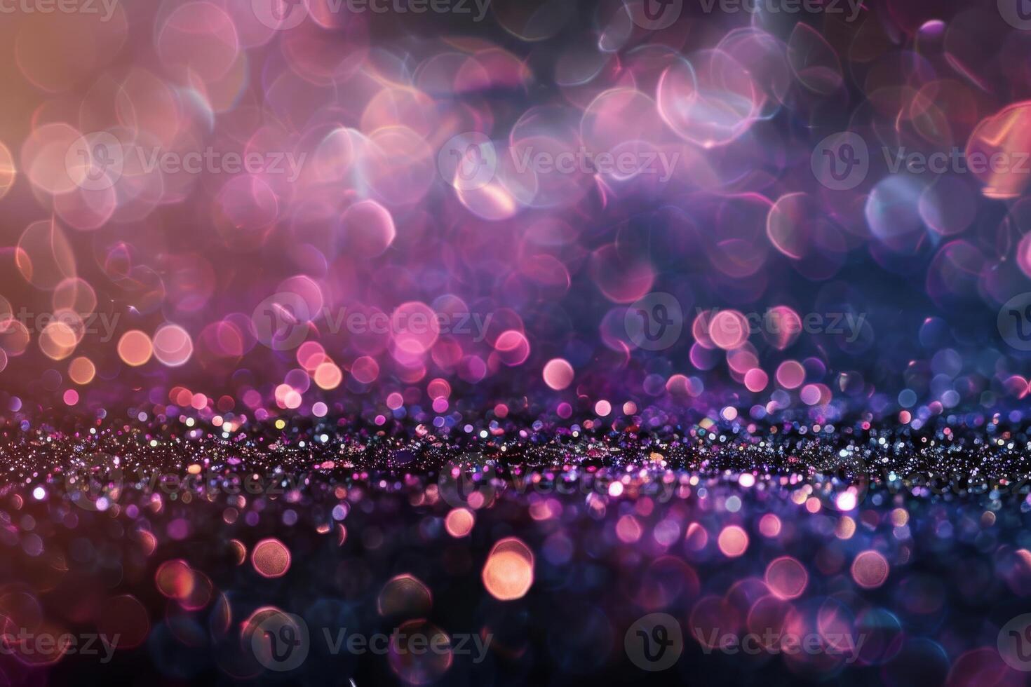 Colorful bokeh lights create a mesmerizing atmosphere in a blurred background with shimmering effects photo