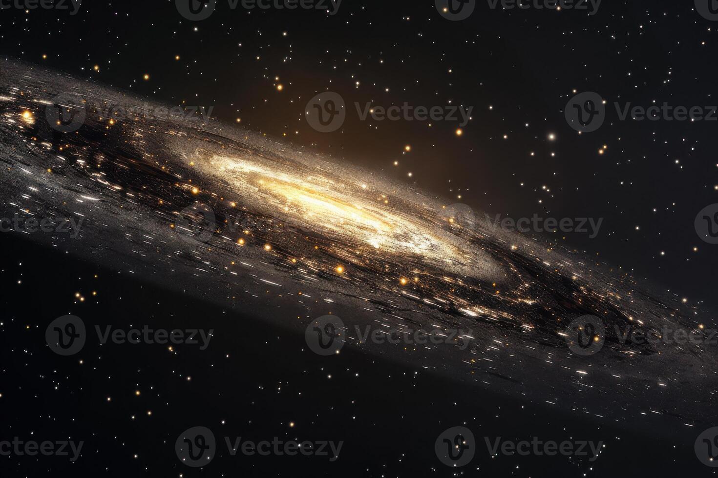 Stunning spiral galaxy illuminated by distant stars showcases the vastness of the universe photo