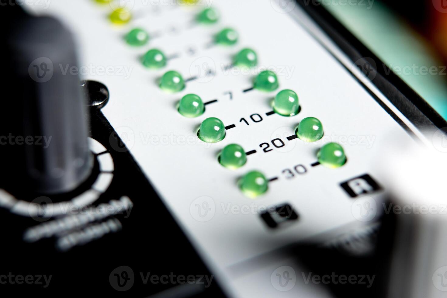 sound mixer and level close up music studio photo