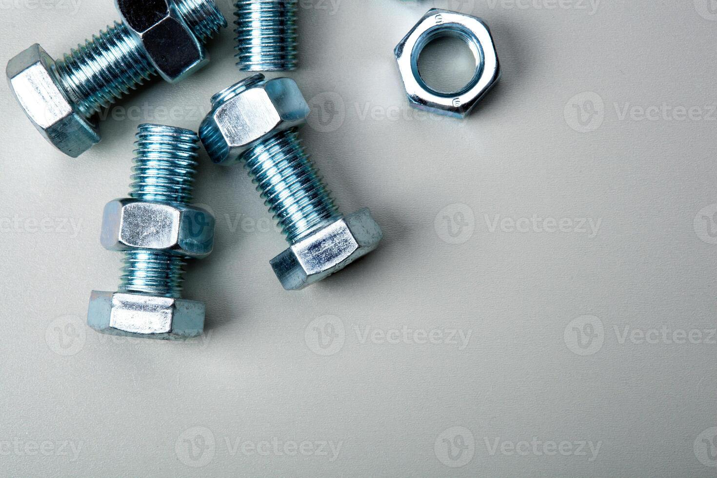 nuts screws fastening materials closeup photo
