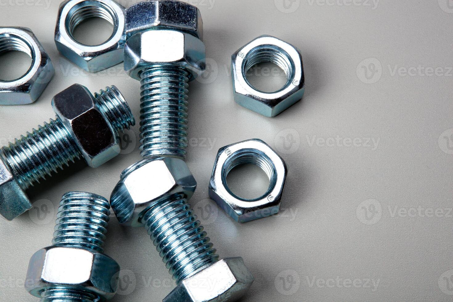 nuts screws fastening materials closeup photo