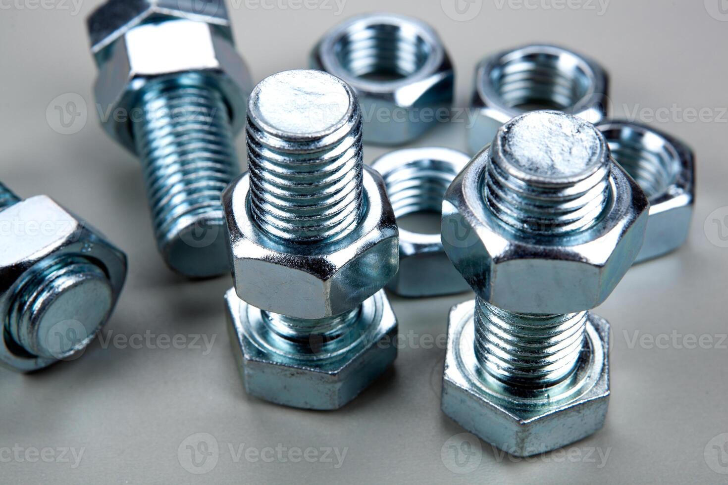 nuts screws fastening materials closeup photo