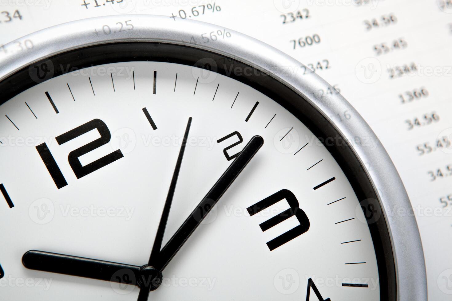 white clock face and digits on a white photo