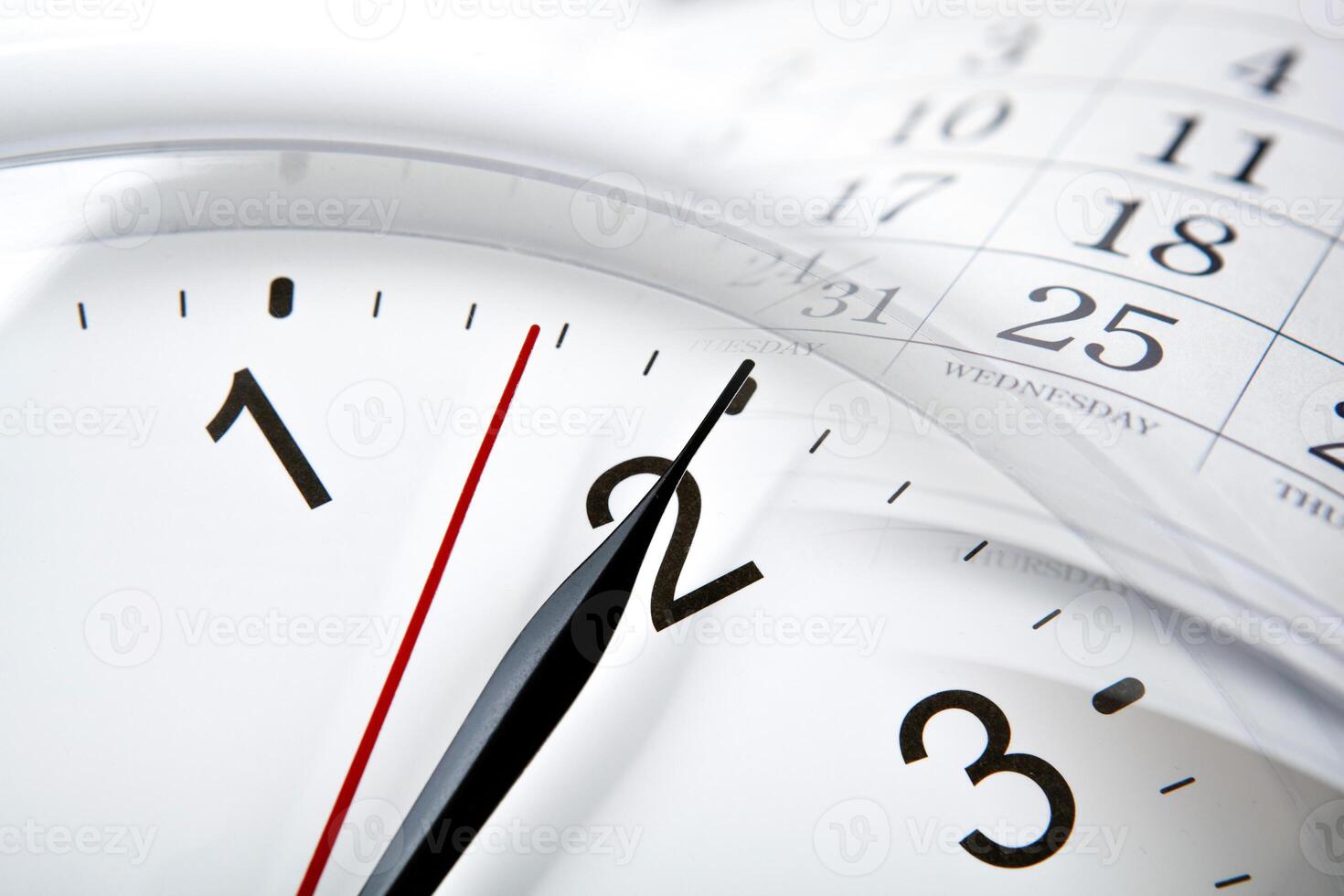 wall calendar with the number of days and clock photo