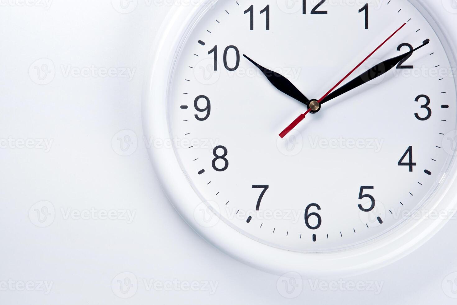 big clock face on a white table closeup photo