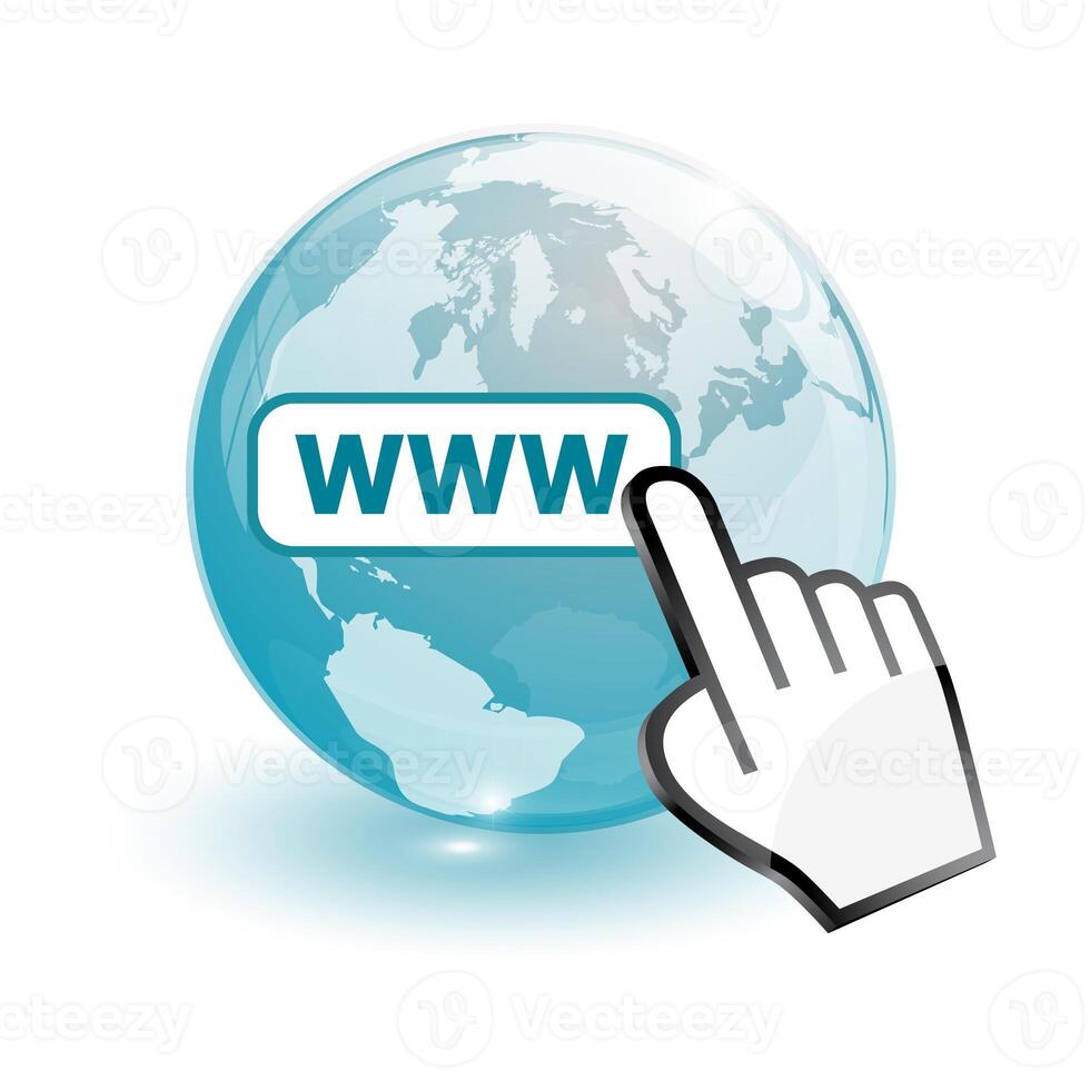 world map and world wide web searching photo