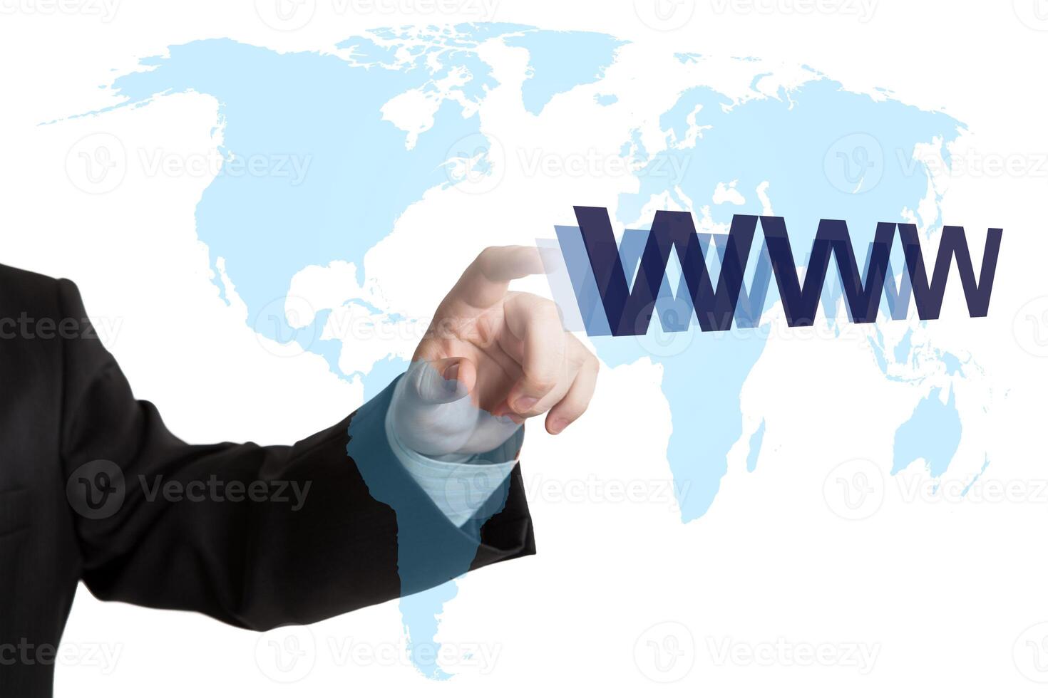 world map and world wide web searching photo