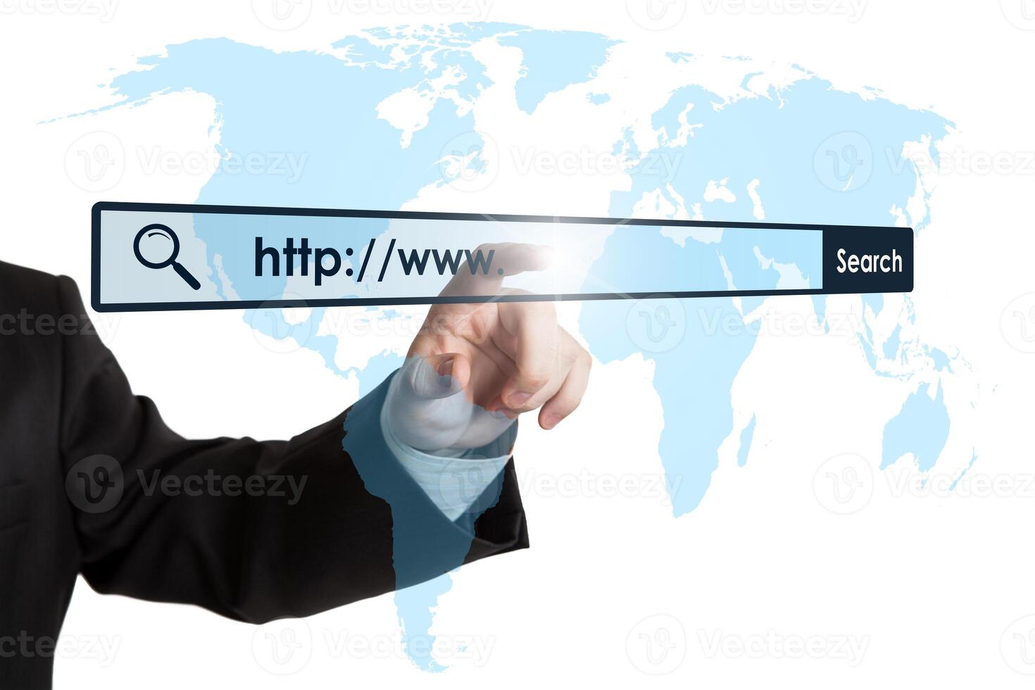 world map and world wide web searching photo