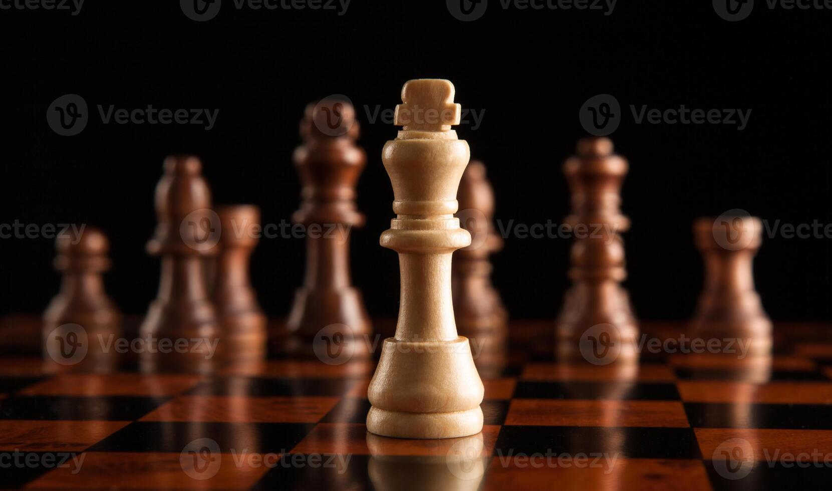 chess game with the king in the center photo