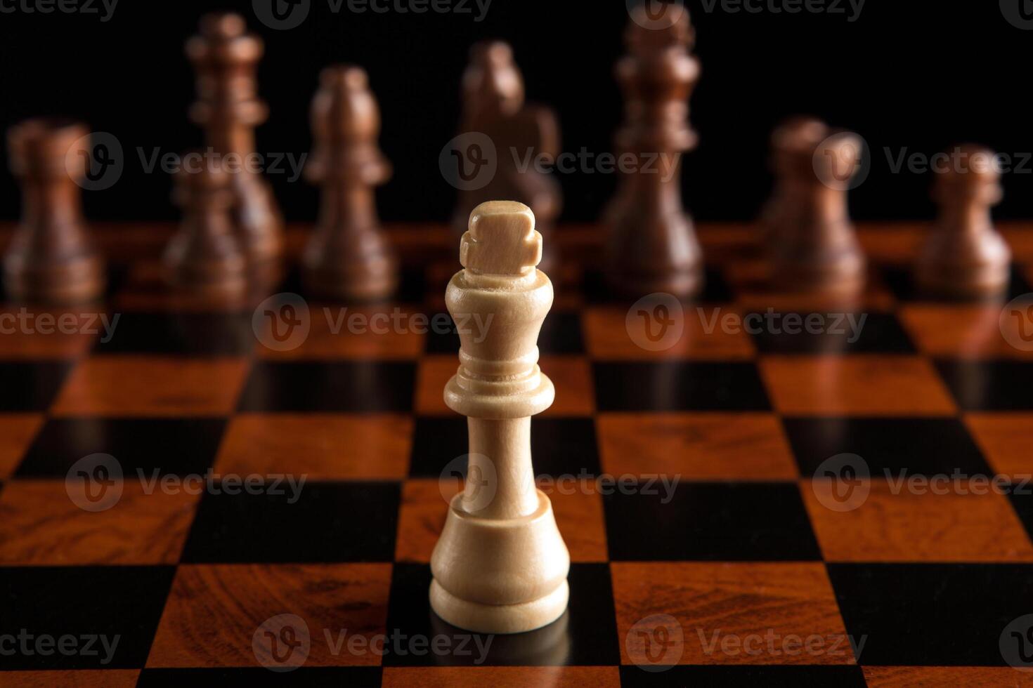 chess game with the king in the center photo