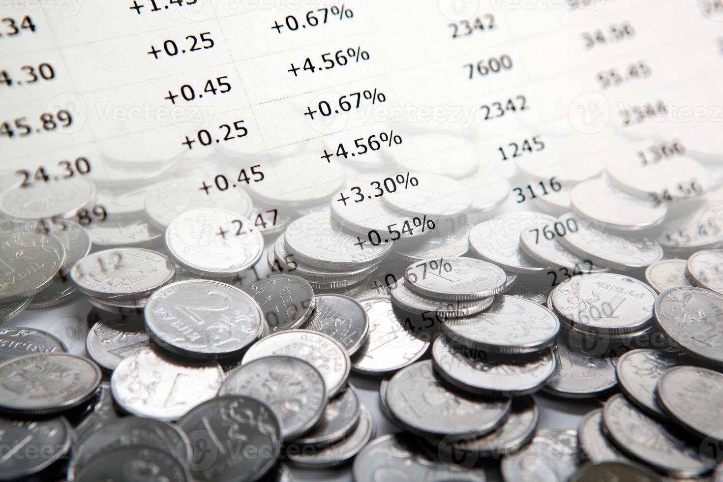 pile of coins and counting photo