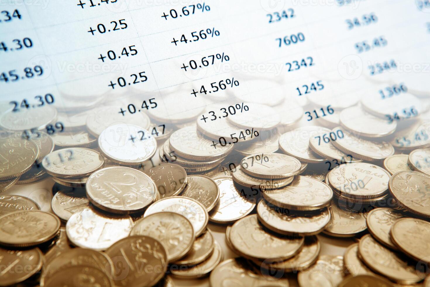 pile of coins and counting photo