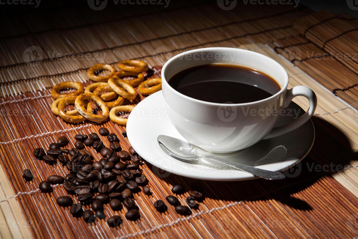 coffee still life on a table photo