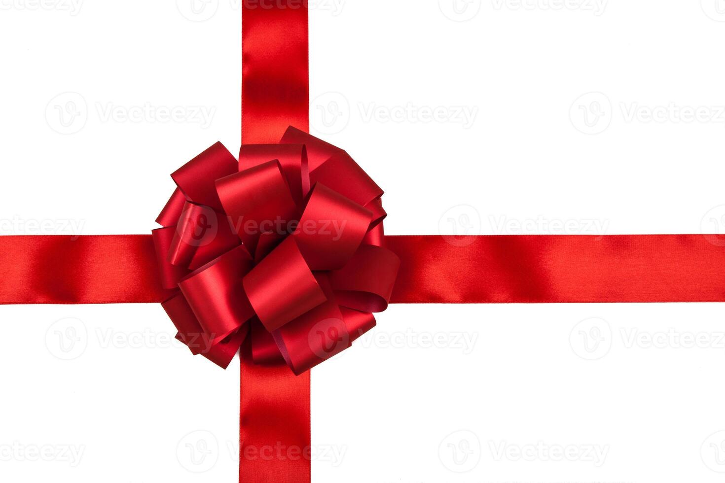 red ribbon with a bow photo