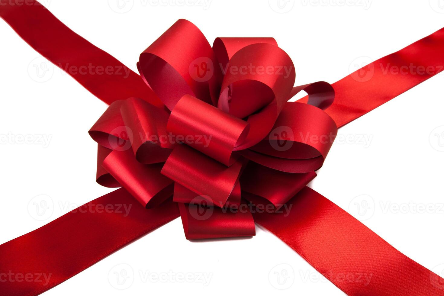 red ribbon with a bow photo