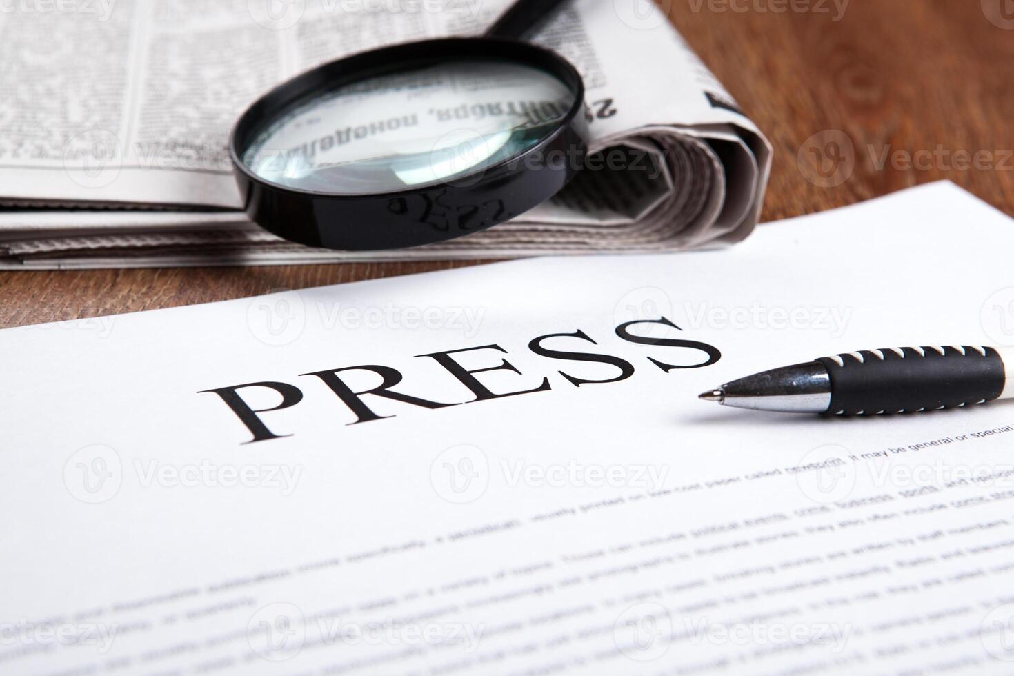 document with the title of press photo