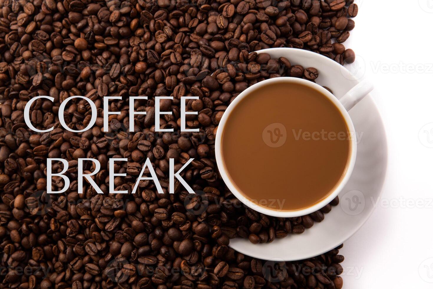 cup of coffee with milk photo