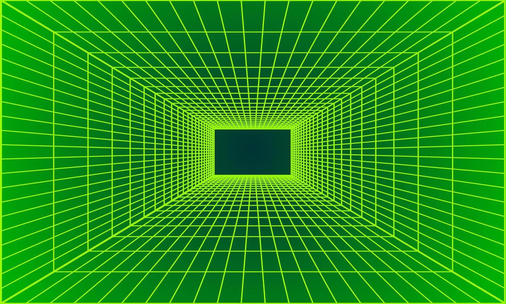 Perspective 3D Grid Room. Screen Graph Paper Sheet. Texture Template illustration vector