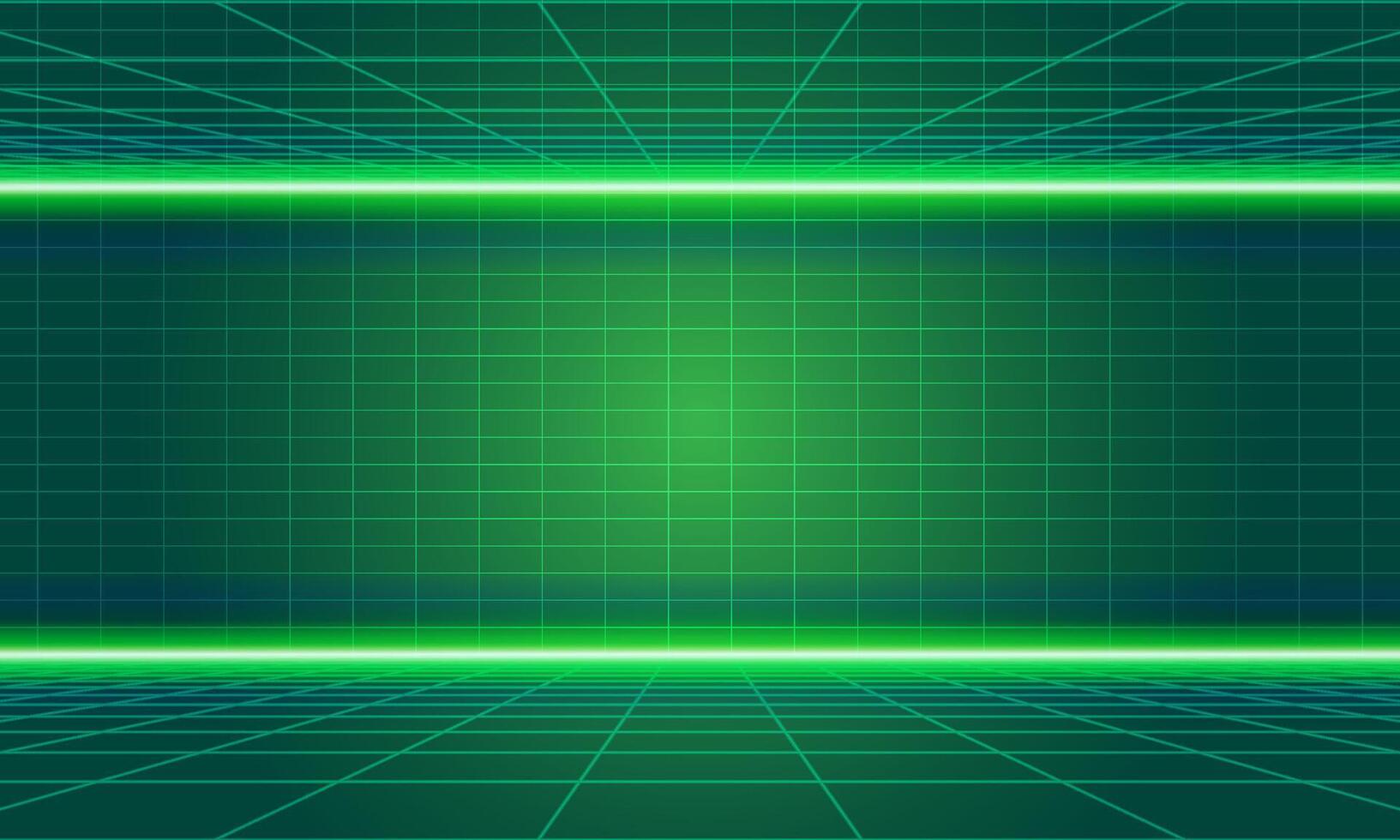 3D perspective of wireframe room background vector