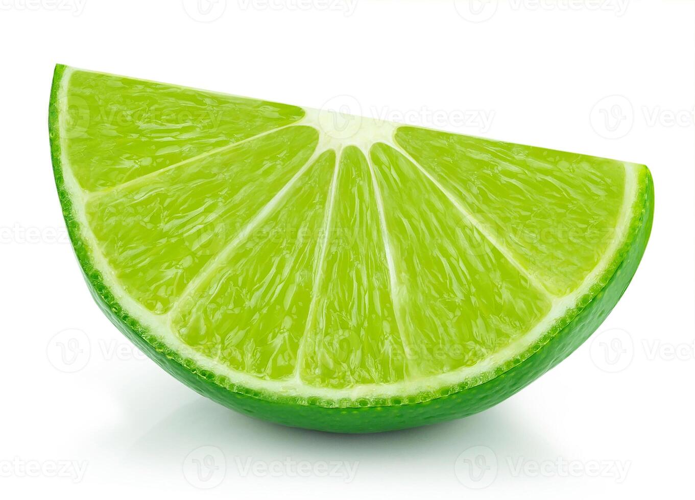 Lime slices isolated on white background photo