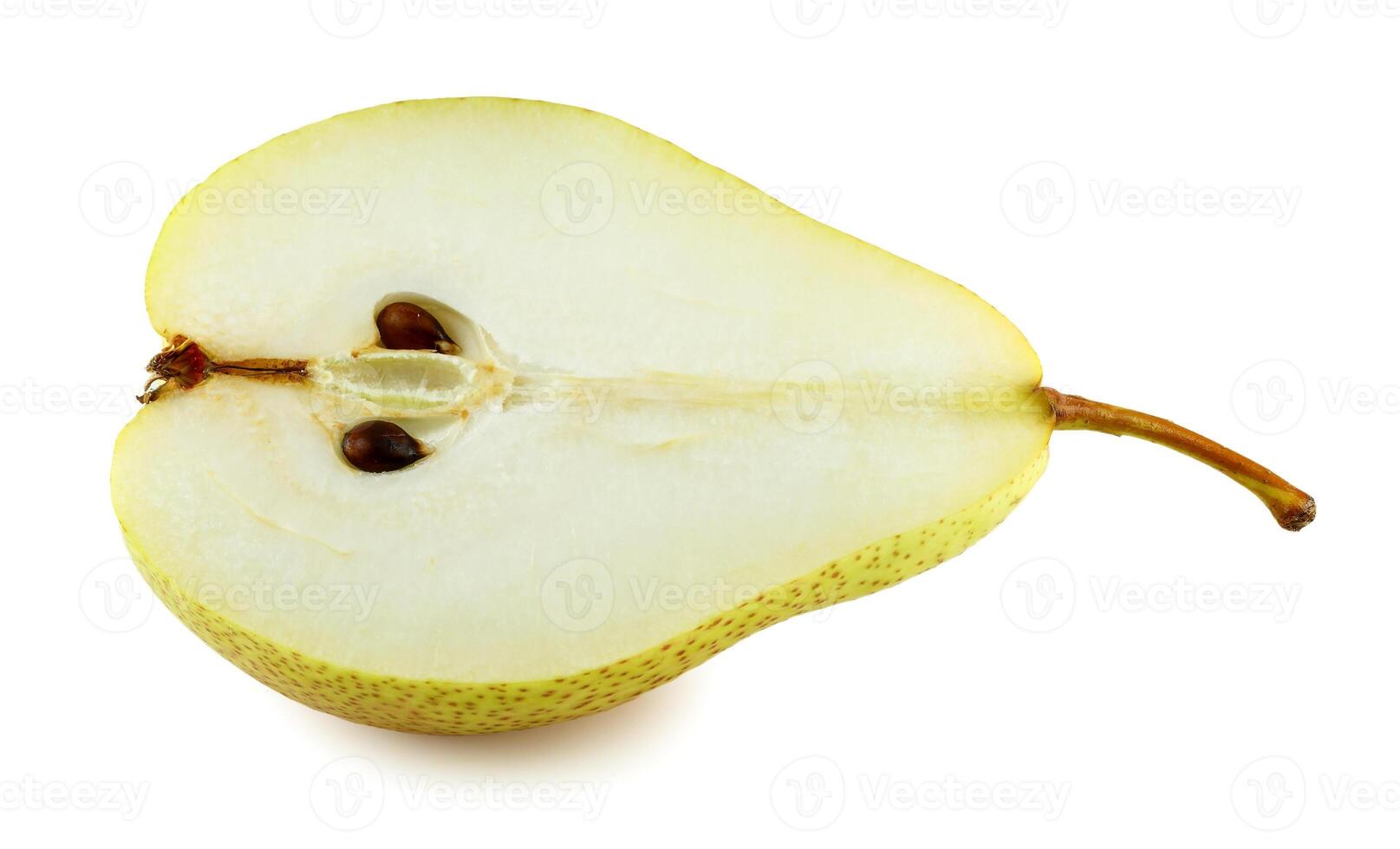 Half of pear isolated on white background photo