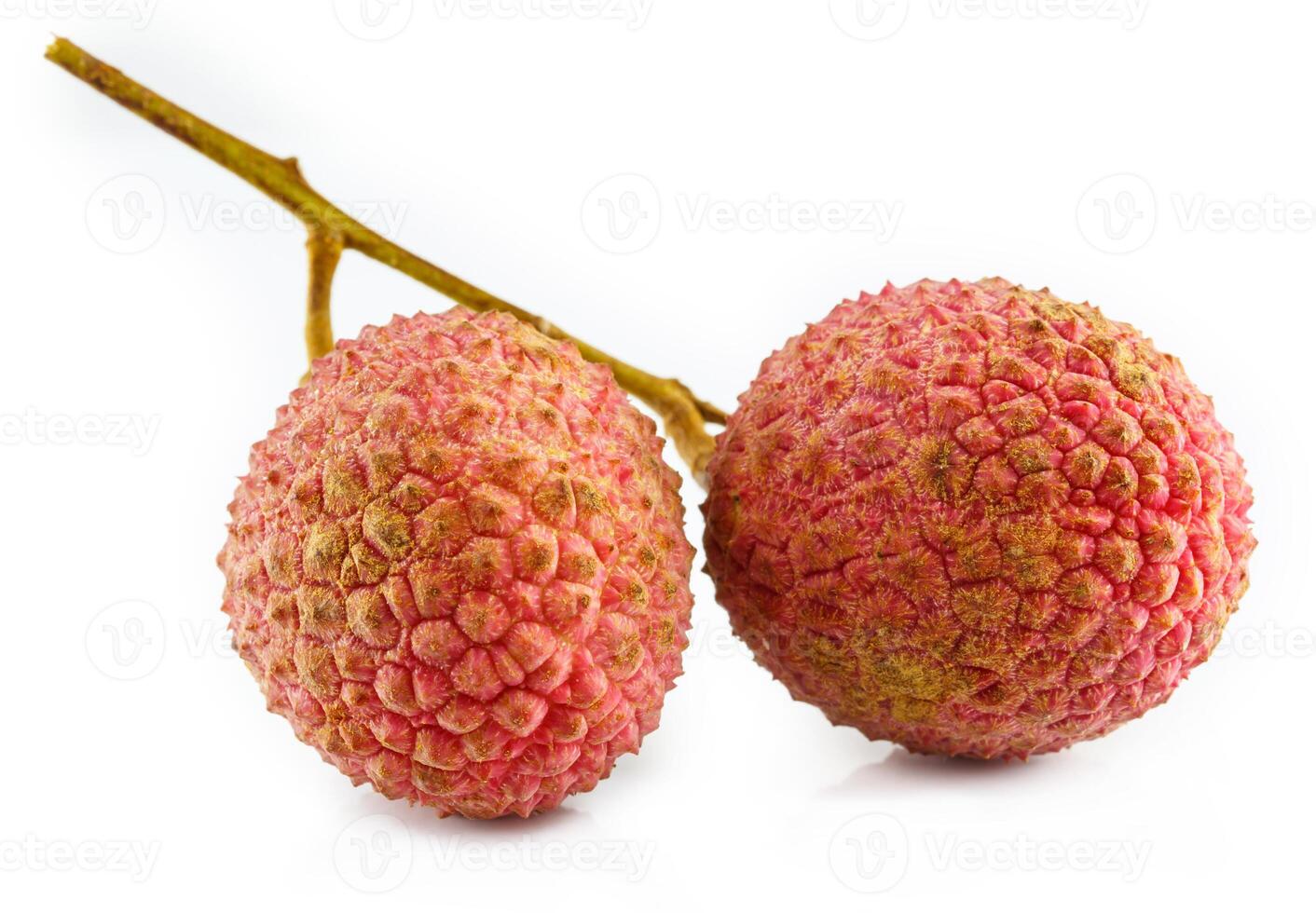 Lychee. Fresh lychees isolated on white photo