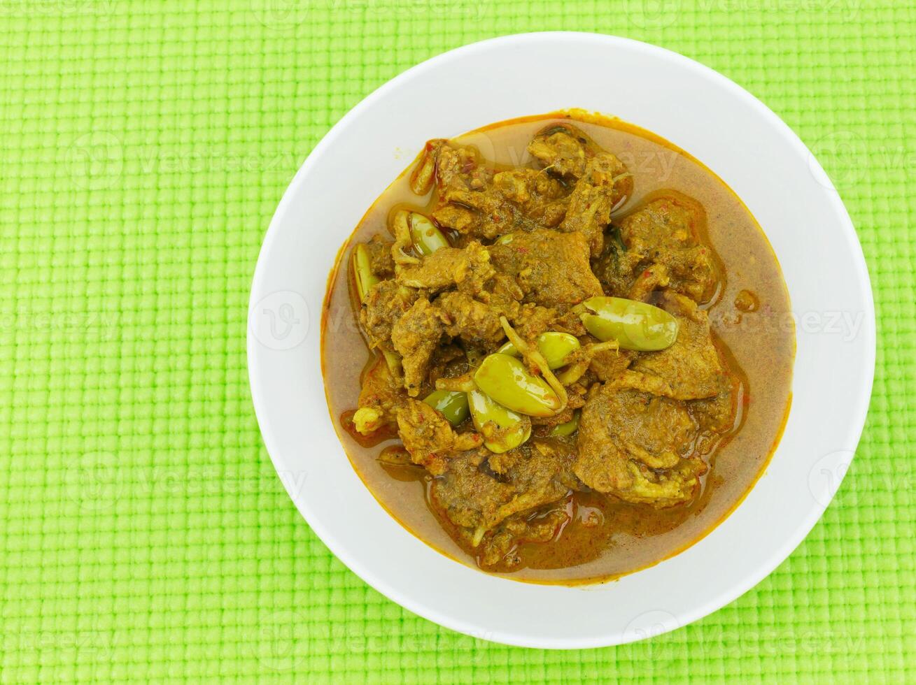 Pork curry with bitter bean. photo