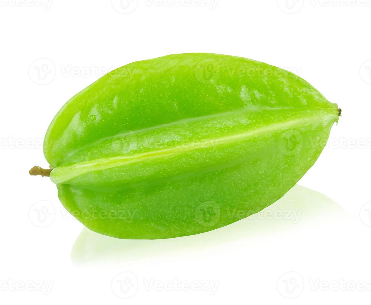 fresh star fruit isolated on a white background. photo