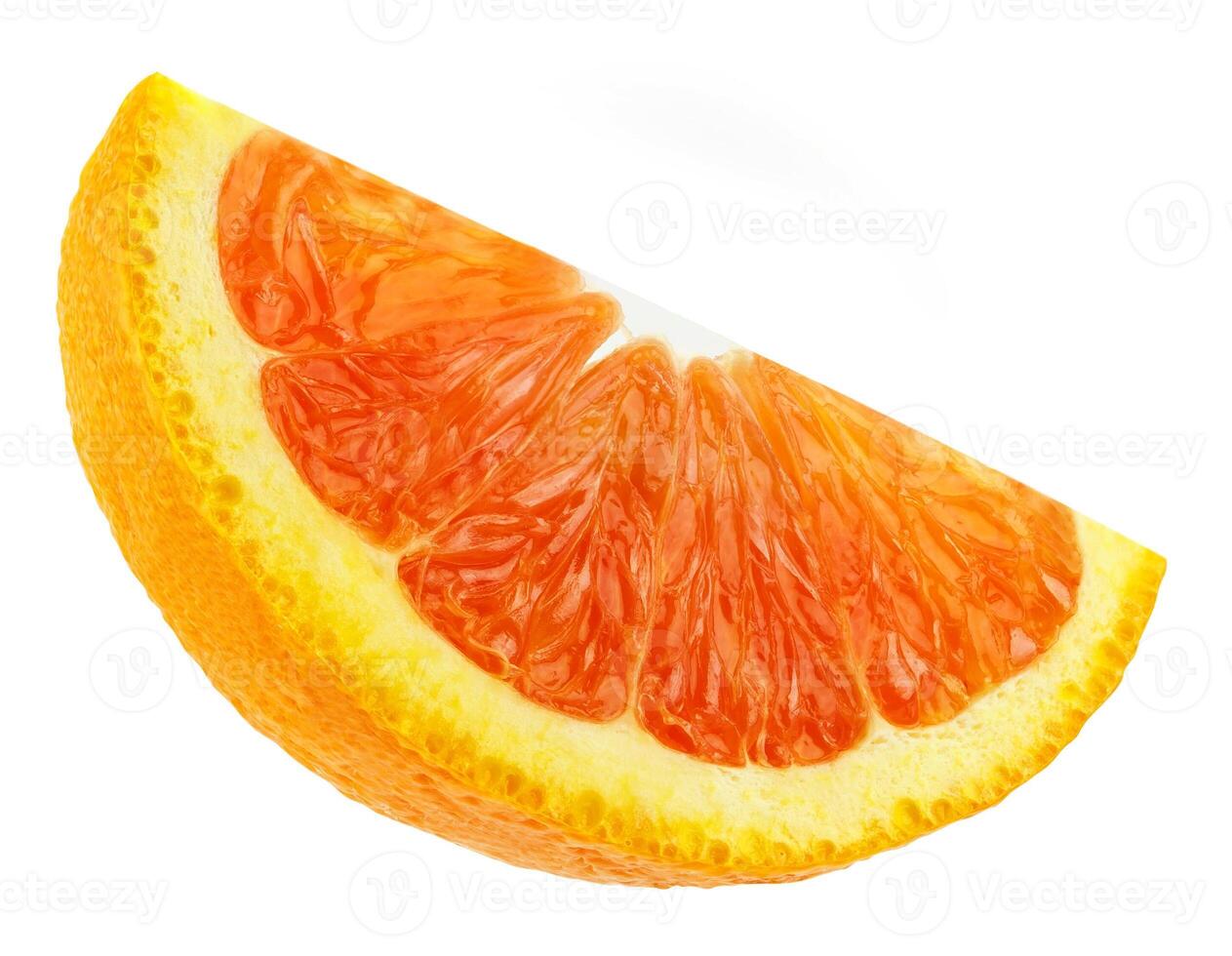 slice of orange on white background. photo