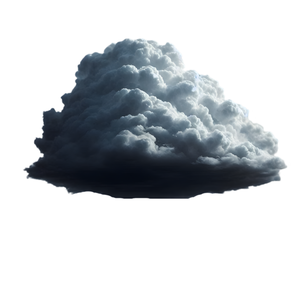 Rainy black clouds on a transparent background png