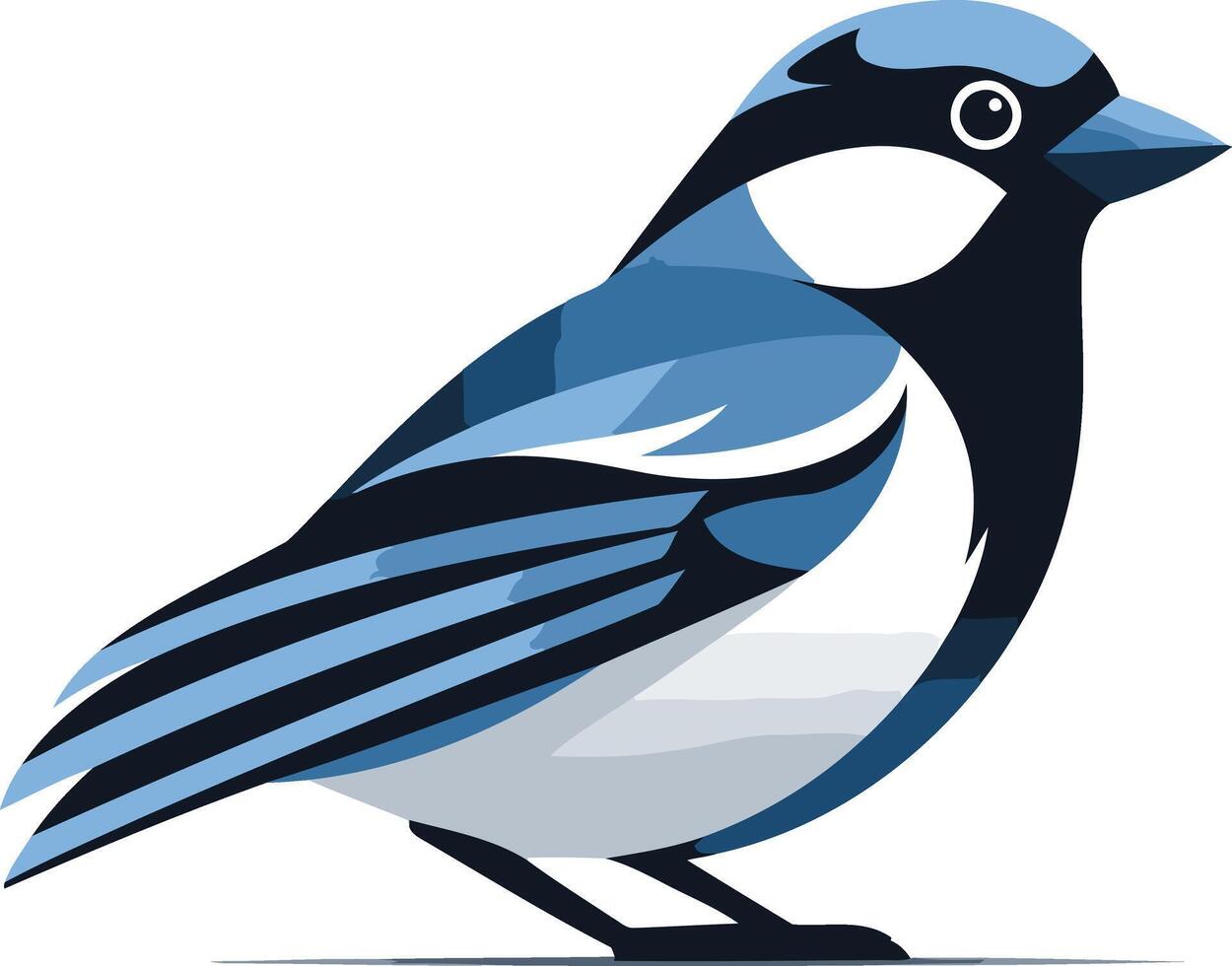 A stylized, bluebird logo with a clean, minimalist design vector