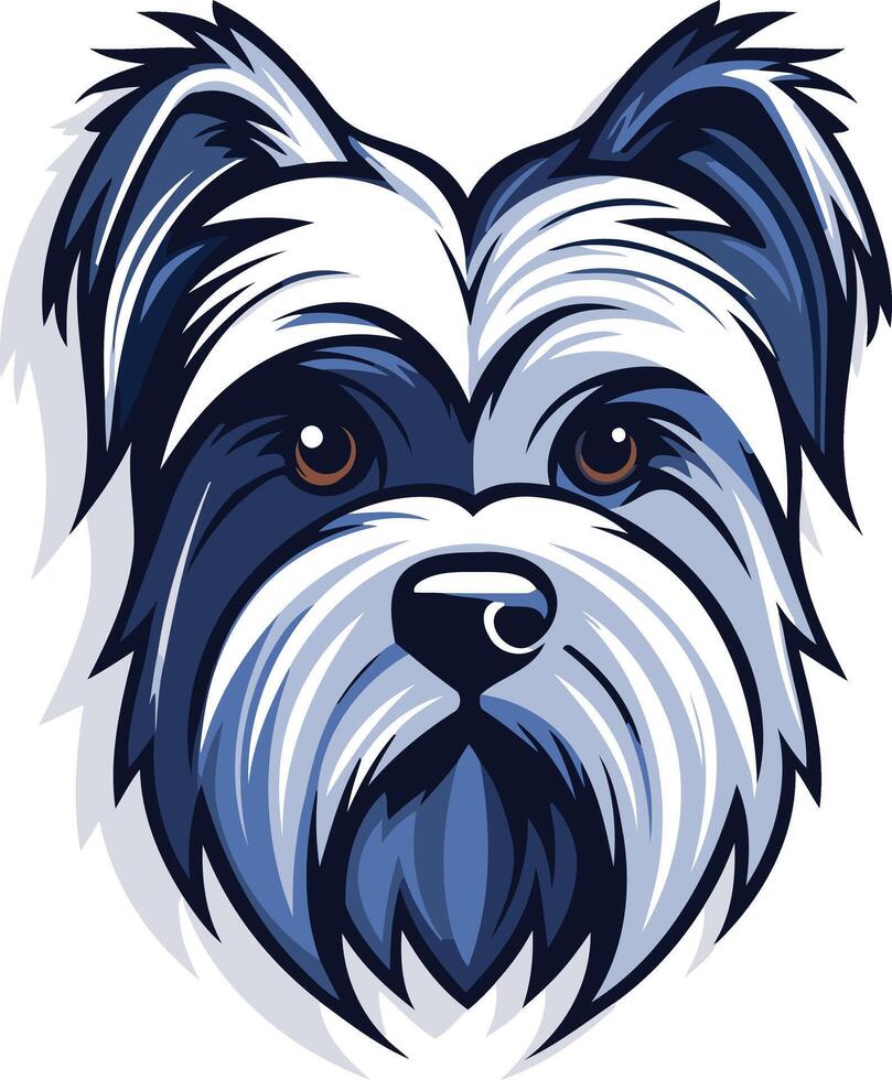 A cute, cartoon style illustration of a dog's face vector