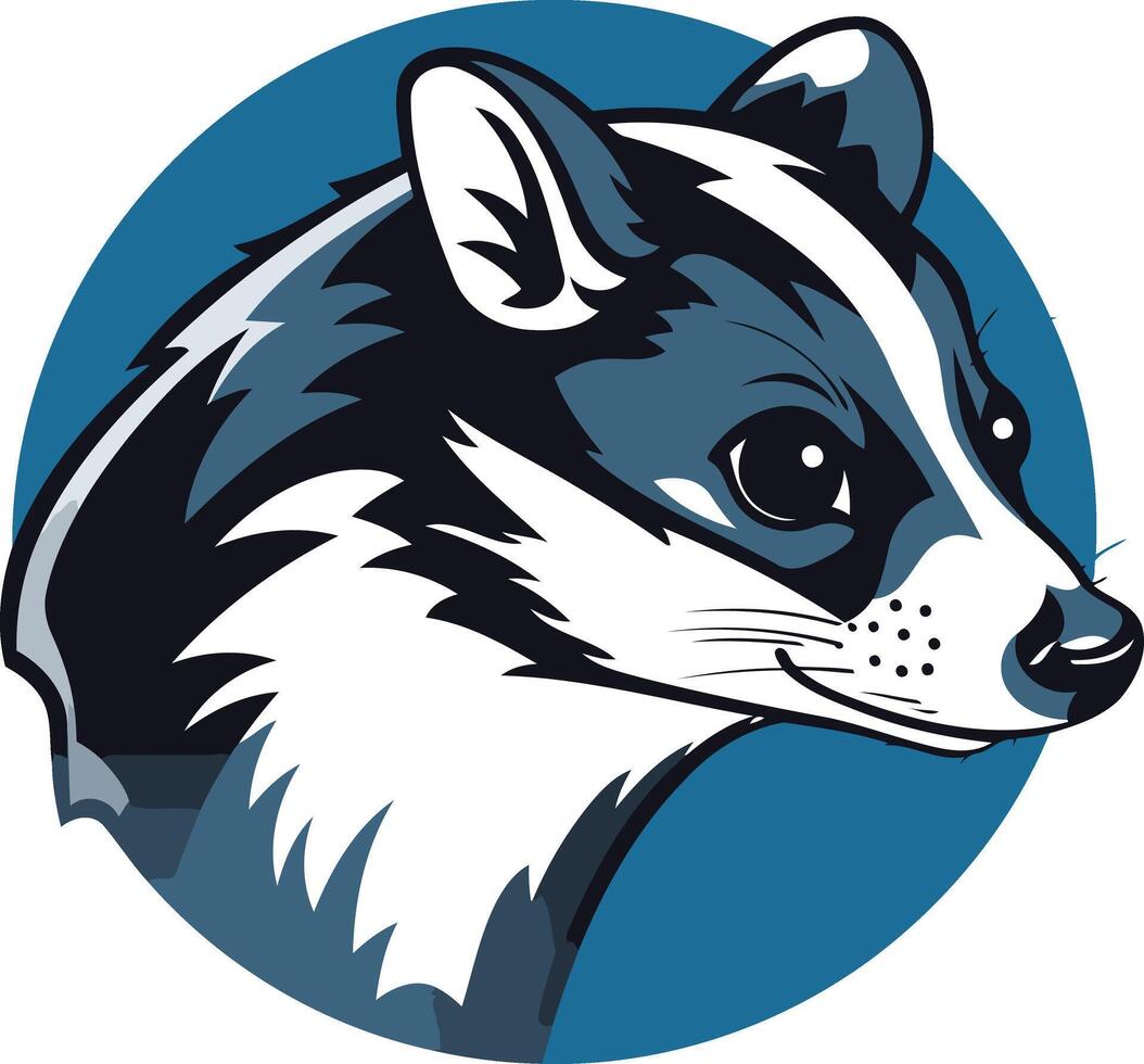 A bold and friendly illustration of a badger mascot vector