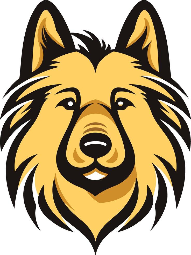 A friendly cartoon dog head, perfect for pet related businesses, logos, and branding vector
