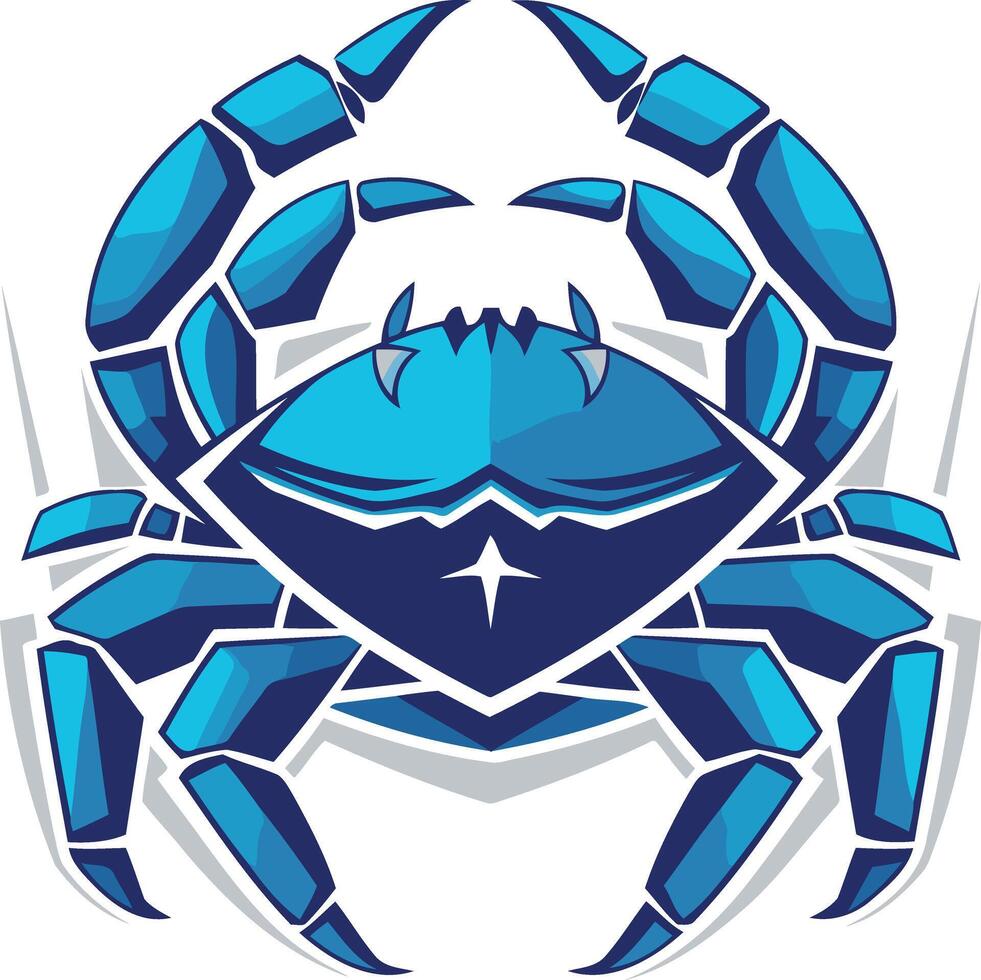 Blue Crab Mascot Design vector