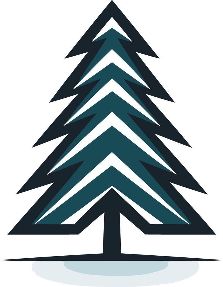 A simple, modern design of a stylized evergreen tree vector