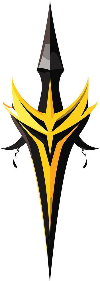 Sharp, stylized, and bold, this logo design features a black and gold dagger, perfect for a gaming clan, esports team, or any brand seeking a fierce, powerful identity vector